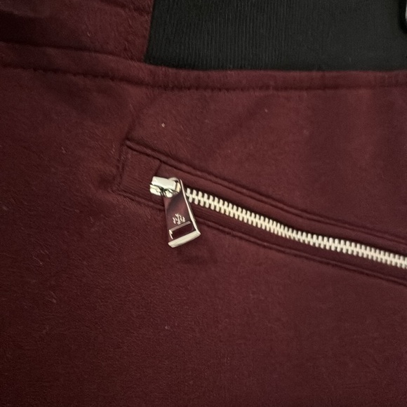 Ralph Lauren burgundy & black pull on track pants SZ L w/pockets active NWOT - Picture 16 of 16